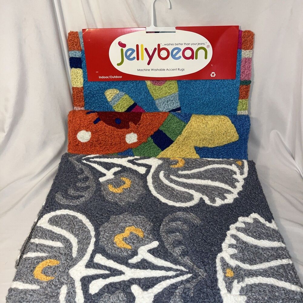 Jellybean Accent Rug 20x30 Machine Washable Indoor/Outdoor
